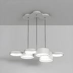 8-Light Modern White LED Island Pendant Light for Kitchen