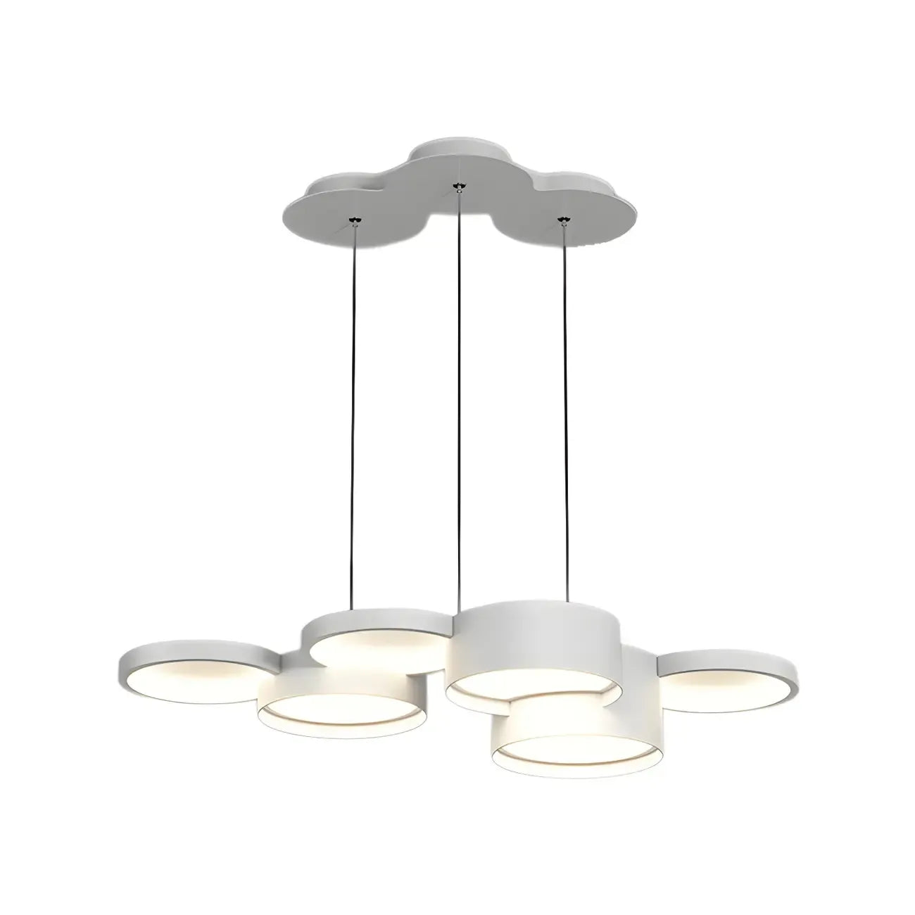 8-Light Modern White LED Island Pendant Light for Kitchen
