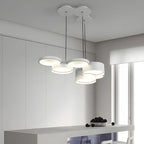 8-Light Modern White LED Island Pendant Light for Kitchen