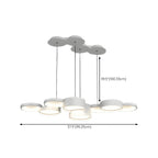 8-Light Modern White LED Island Pendant Light for Kitchen