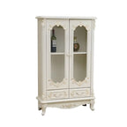 Classic White Wood Storage Display Cabinet with Drawer