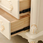 Classic White Wood Storage Display Cabinet with Drawer