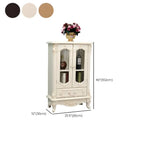 Classic White Wood Storage Display Cabinet with Drawer