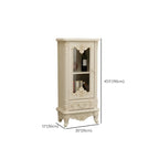 Classic White Wood Storage Display Cabinet with Drawer