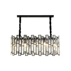 Contemporary Oval Crystal Kitchen Pendant Light