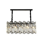 Contemporary Oval Crystal Kitchen Pendant Light