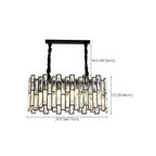 Contemporary Oval Crystal Kitchen Pendant Light