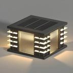 Contemporary Warm Light Square Black Outdoor Post Lights