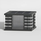 Contemporary Warm Light Square Black Outdoor Post Lights