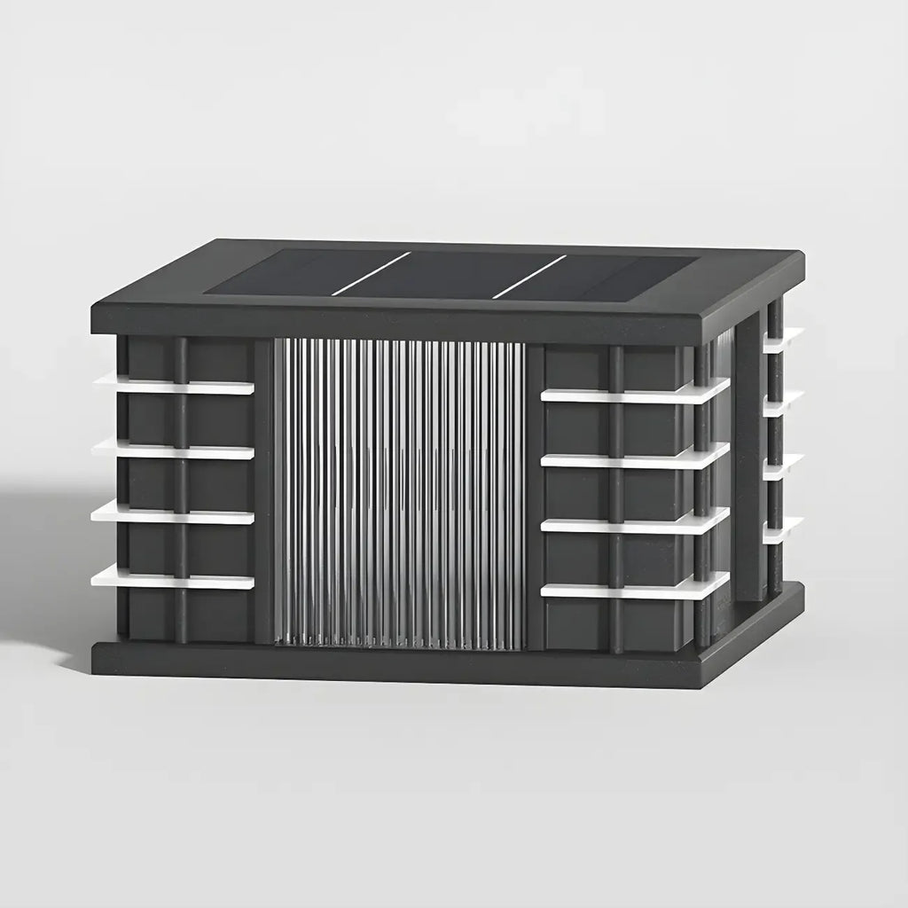 Contemporary Warm Light Square Black Outdoor Post Lights