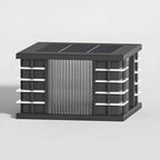 Contemporary Warm Light Square Black Outdoor Post Lights