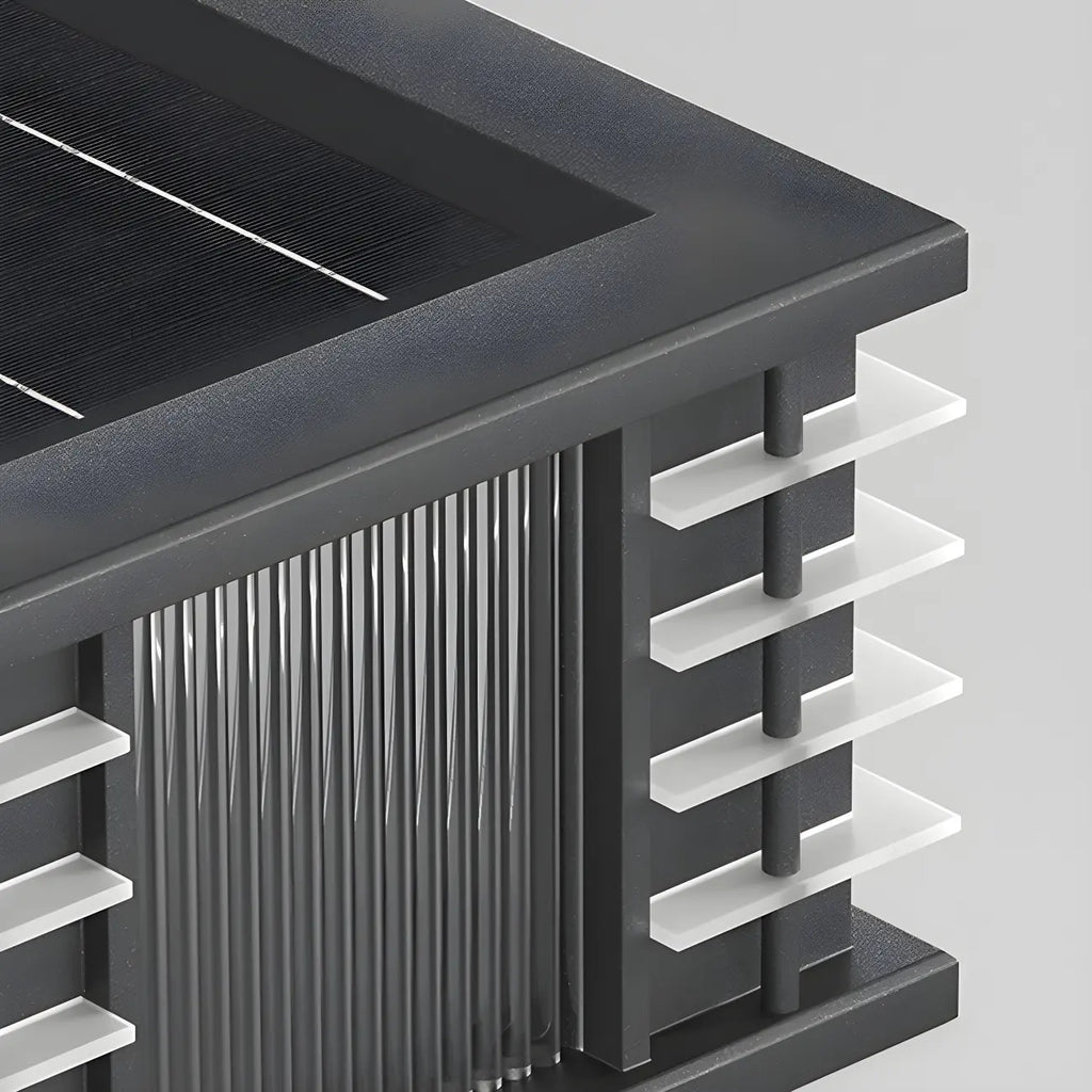 Contemporary Warm Light Square Black Outdoor Post Lights