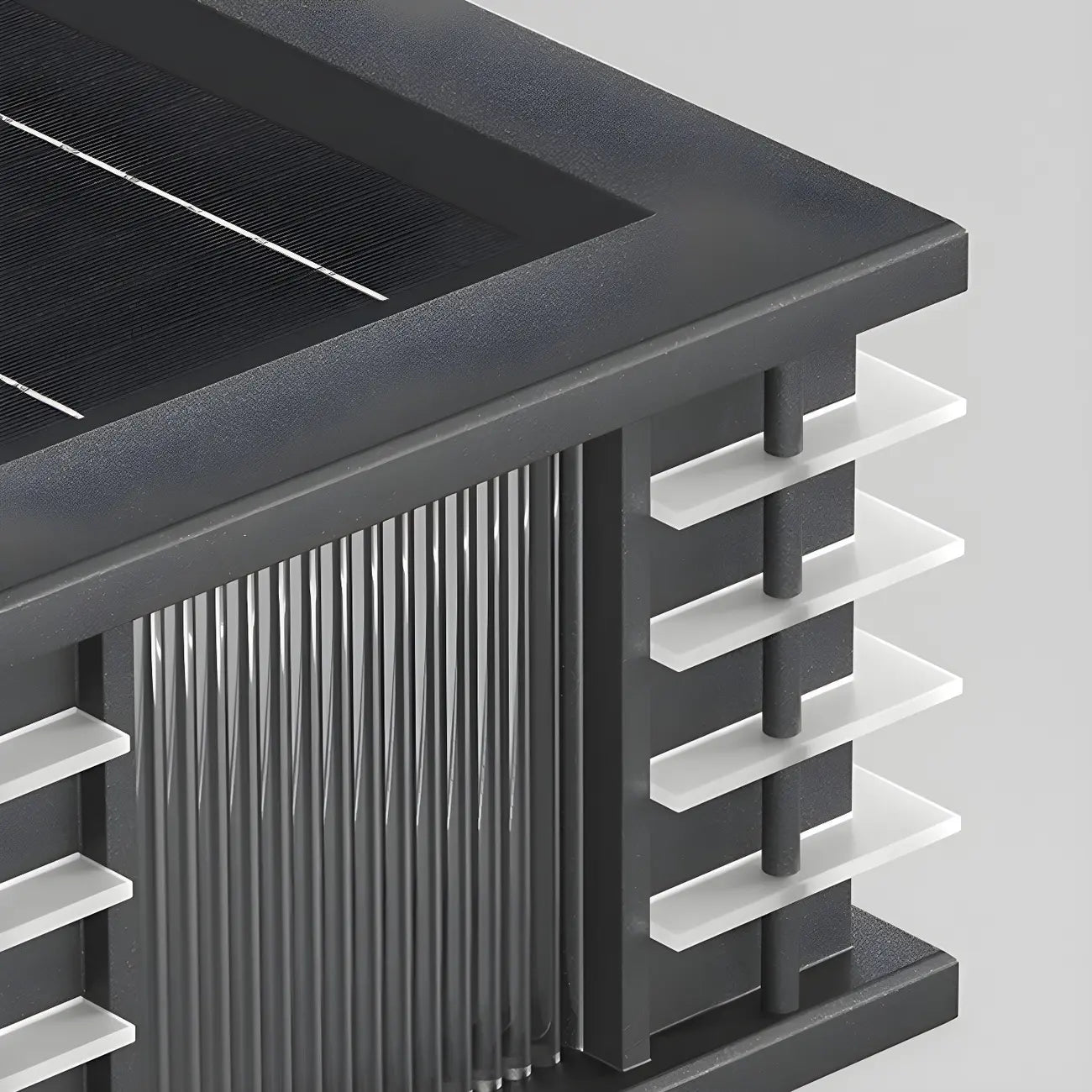 Contemporary Warm Light Square Black Outdoor Post Lights