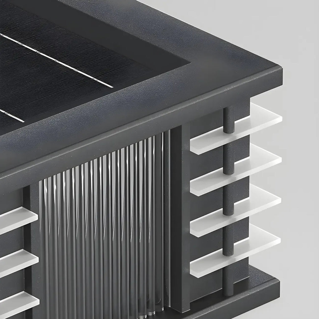 Contemporary Warm Light Square Black Outdoor Post Lights