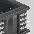 Contemporary Warm Light Square Black Outdoor Post Lights
