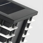 Contemporary Warm Light Square Black Outdoor Post Lights