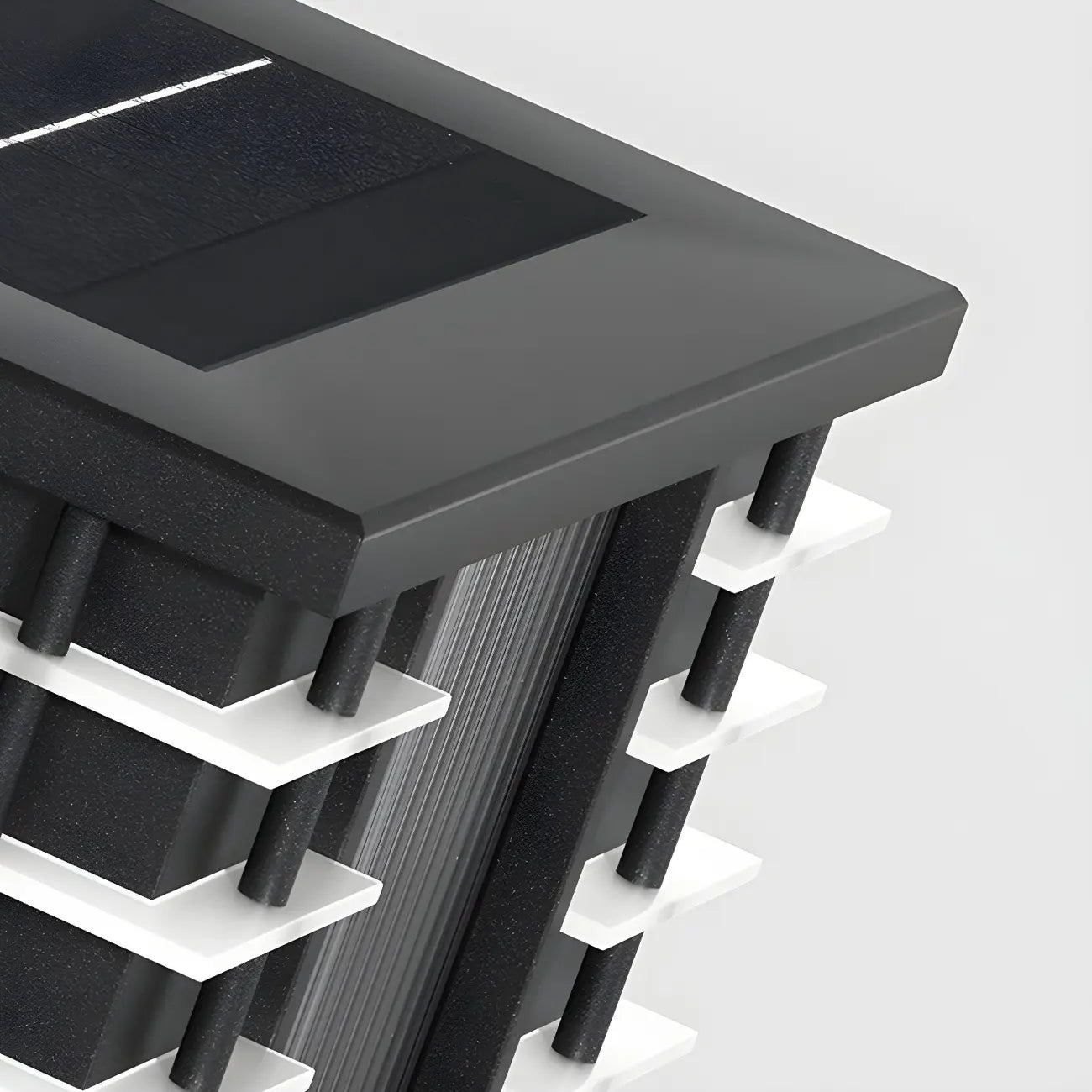 Contemporary Warm Light Square Black Outdoor Post Lights