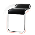 Leather Low Back Metal Adjustable Swivel Bar Stools