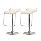 Leather Low Back Metal Adjustable Swivel Bar Stools