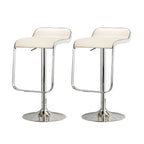 Leather Low Back Metal Adjustable Swivel Bar Stools