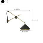 Modern Metal Adjustable Swing Arm Wall Light