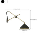 Modern Metal Adjustable Swing Arm Wall Light