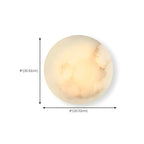Contemporary LED Round Beige Stone Wall Sconce