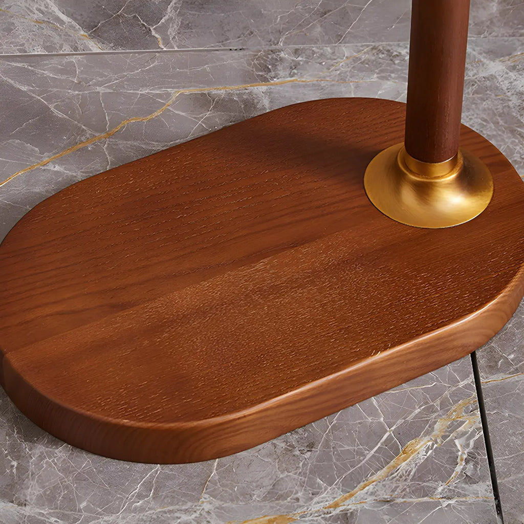 Brown Adjustable Metal Balance Arm Floor Lamp for Living Room