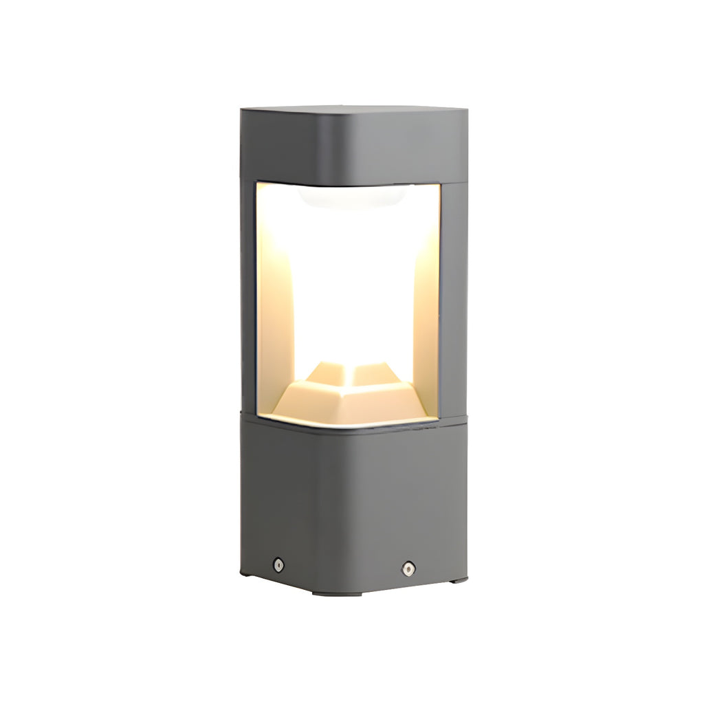 Black Metal Warm Light Lawn Post Cap Light