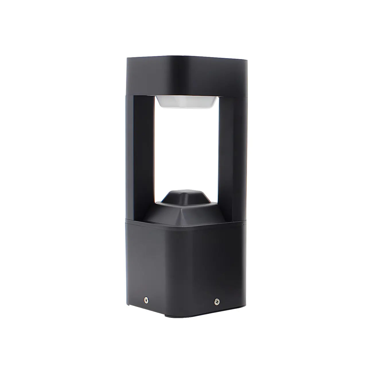 Black Metal Warm Light Lawn Post Cap Light