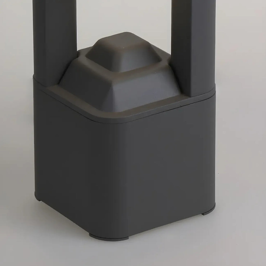 Black Metal Warm Light Lawn Post Cap Light
