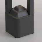 Black Metal Warm Light Lawn Post Cap Light