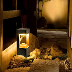 Black Metal Warm Light Lawn Post Cap Light