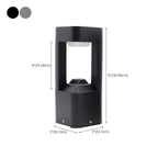 Black Metal Warm Light Lawn Post Cap Light
