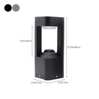 Black Metal Warm Light Lawn Post Cap Light