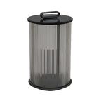 Cylinder Metal Black Solar Outdoor Post Lights