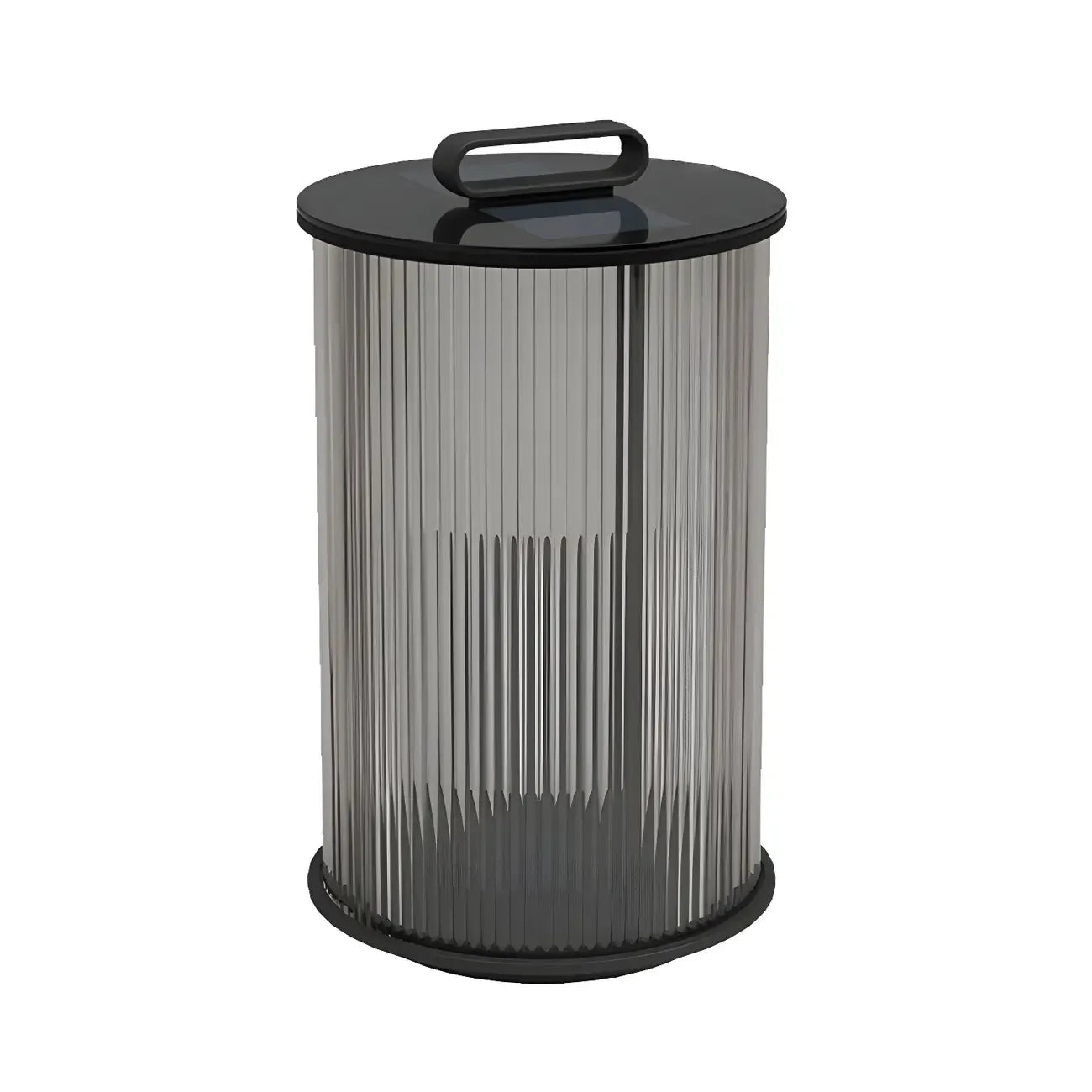 Cylinder Metal Black Solar Outdoor Post Lights