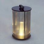 Cylinder Metal Black Solar Outdoor Post Lights