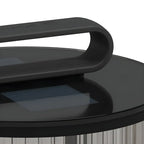 Cylinder Metal Black Solar Outdoor Post Lights
