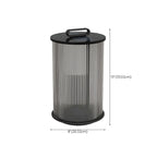 Cylinder Metal Black Solar Outdoor Post Lights