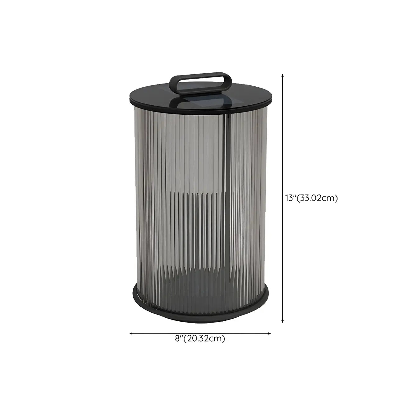 Cylinder Metal Black Solar Outdoor Post Lights