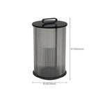 Cylinder Metal Black Solar Outdoor Post Lights