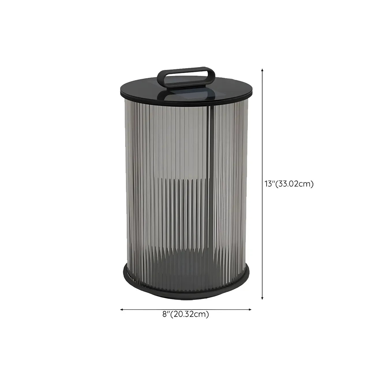 Cylinder Metal Black Solar Outdoor Post Lights
