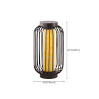 Black Metal Cage Solar Outdoor Post Lights