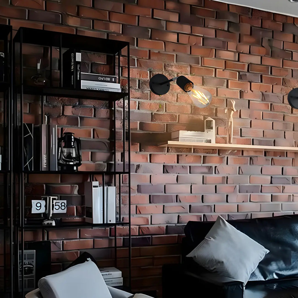 Contemporary Black Metal Swing Arm Wall Light