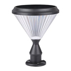 Diamond Shape Solar Black Outdoor Post Lights