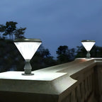 Diamond Shape Solar Black Outdoor Post Lights