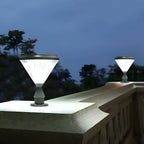 Diamond Shape Solar Black Outdoor Post Lights