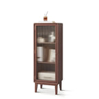 Natural Wood Standard Display Cabinet with Adjustable Shelves