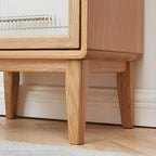 Natural Wood Standard Display Cabinet with Adjustable Shelves